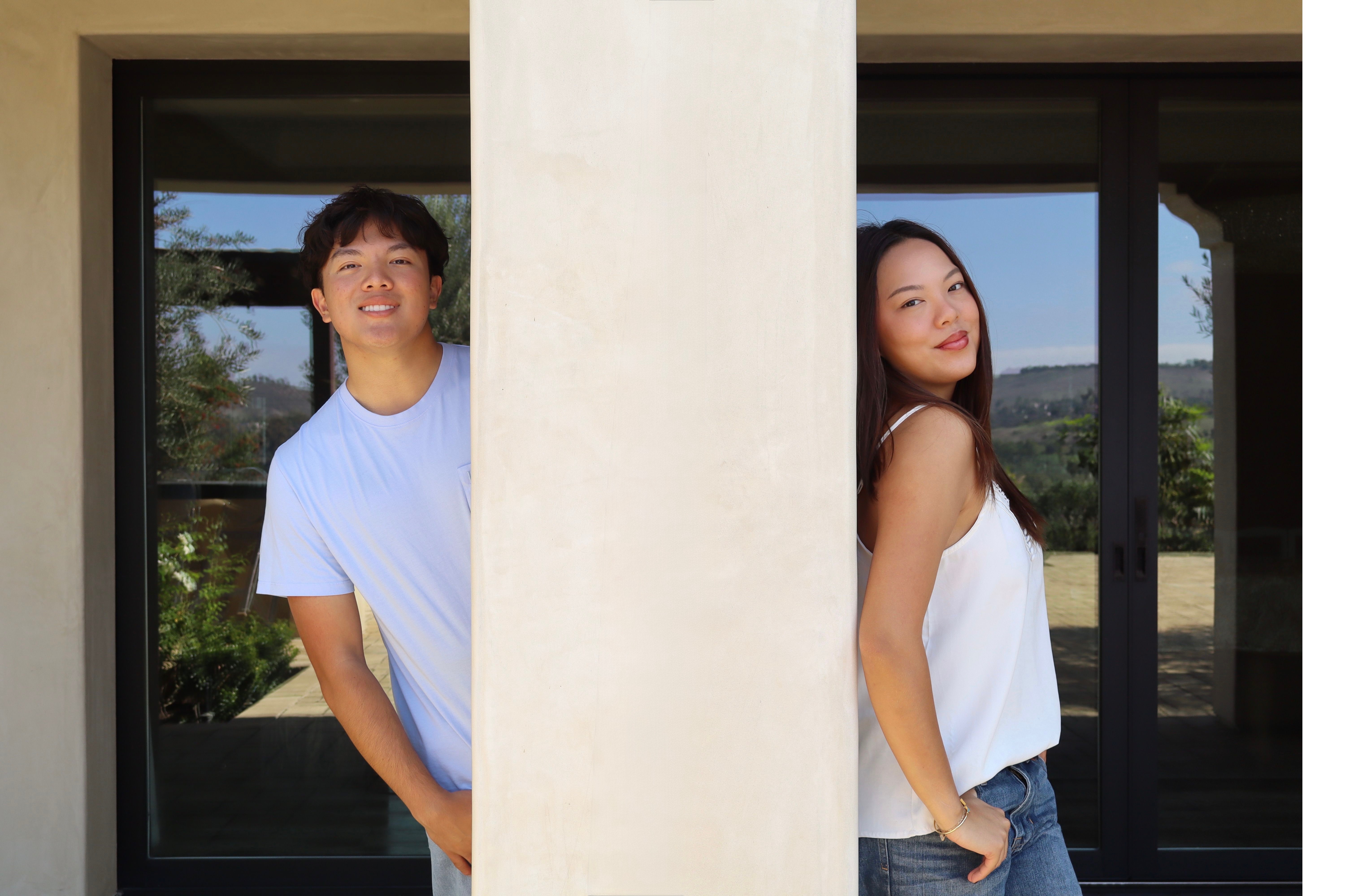 Brandon and his sister, GolfNoGolf's creative director